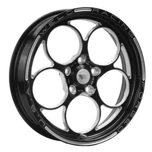 WELD Wheel, 17x4.5 in., Magnum Drag 2.0 Frontrunner, Forged Aluminum, Gloss Black, 5 x 4.75 in. Bolt Circle, 2.25 in. Backspace, Each