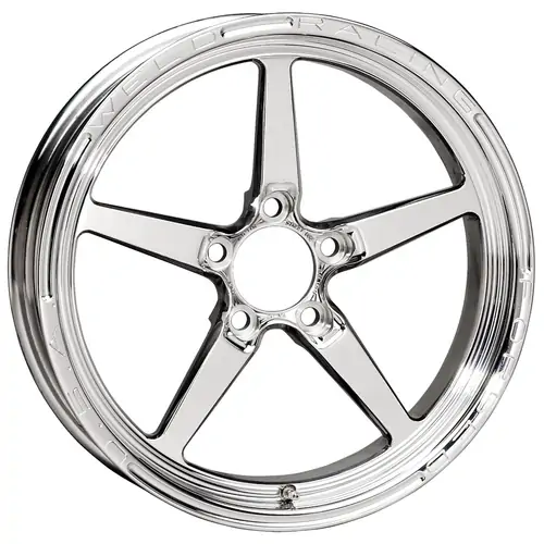 WELD Wheel, Drag Front, Alumastar Frontrunner, 17x4.5 Size, 5x4.5 Bolt Pattern, 2.25 Backspace, Polished, Each