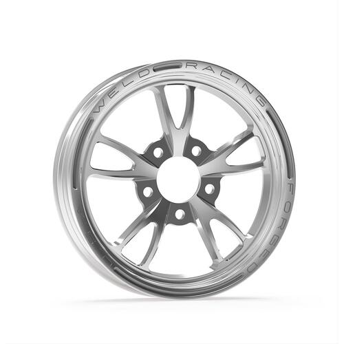 WELD Wheel, Drag Front, Full Throttle Frontrunner, 15x3.5 Size, 5x4.5 Bolt Pattern, 2.25 Backspace, Polished, Each