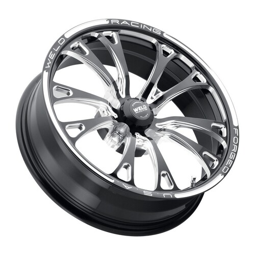 WELD Wheel, Drag Front, V-Series Frontrunner, 15x3.5 Size, 5x4.5 Bolt Pattern, 2.25 Backspace, Black, Each