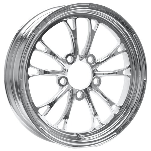 WELD Wheel, Drag Front, V-Series Frontrunner, 15x3.5 Size, 5x4.5 Bolt Pattern, 2.25 Backspace, Polished, Each