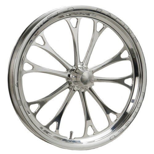 WELD Wheel, Drag Front, V-Series Frontrunner, 18x6 Size, 5x4.5 Bolt Pattern, 3.2 Backspace, Polished, Each