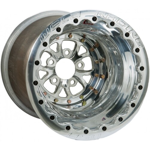 WELD Wheel, V-Series, 16x16 Size, 5X4.75 Bolt Pattern, 6 Backspace, Polished Center, Polished Shell, Ultralite Polished DBL, Each