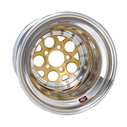WELD Wheel Racing, Magnum 2.0, 15x14'' Gold/Polished Magnum 2.0 5X4.5'' Bolt Pattern 4'' Backspace
