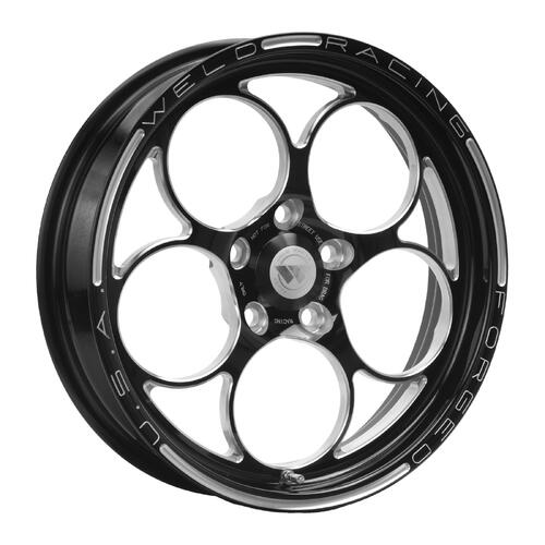 WELD Wheel, Drag Front, Magnum Frontrunner, 15x3.5 Size, 5x4.5 Bolt Pattern, 1.75 Backspace, Black, Each