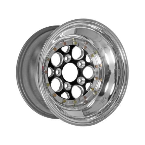 WELD Wheel, Drag Rear, Magnum, 15x10 Size, 5x4.5 Bolt Pattern, 4 Backspace, Black Center, Polished Shell, Each