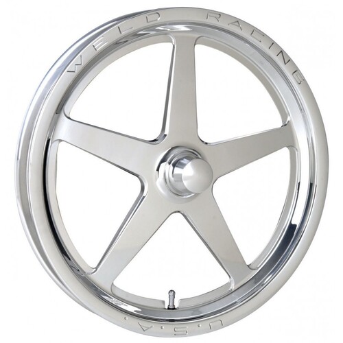 WELD Wheel, Drag Front, Alumastar Frontrunner, 15x3.5 Size, Anglia Spindle Bolt Pattern, 1.75 Backspace, Polished, Each