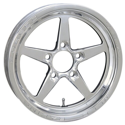 WELD Wheel, Drag Front, Alumastar Frontrunner, 17x4.5 Size, 5x4.5 Bolt Pattern, 2.25 Backspace, Polished, Each