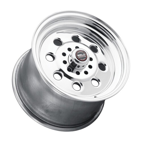 WELD Wheel, Draglite, 15X10 Size, 4X108/4.5 Bolt Pattern, 4.5 Backspace, Polished Center, Polished Shell, Non-BL, Each