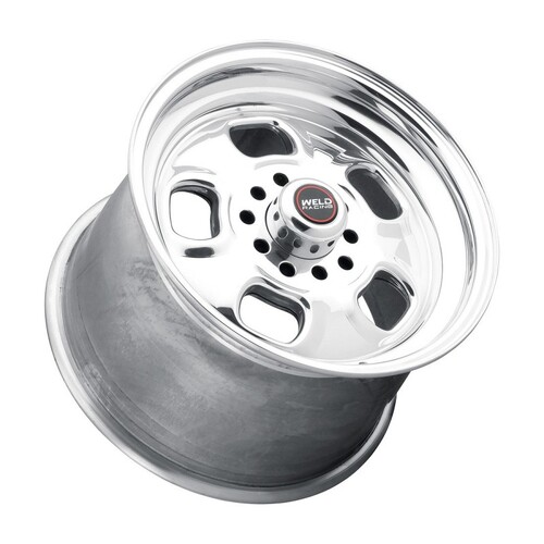 WELD Wheel, Rodlite, 15X8 Size, 4X108/4.5 Bolt Pattern, 4.5 Backspace, Polished Center, Polished Shell, Non-BL, Each