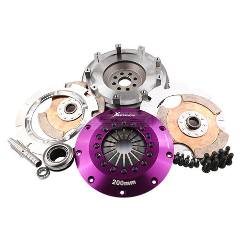 Xtreme Performance Twin-Plate Clutch Kit, BMW E36 E46, Track, 200 mm, Ceramic, Single-Mass Flywheel,