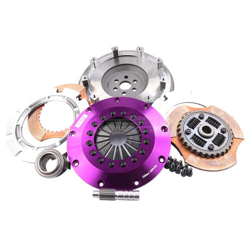 Xtreme Performance Twin-Plate Clutch Kit, 323, Track, 200 mm, Ceramic, Single-Mass Flywheel, Sprung