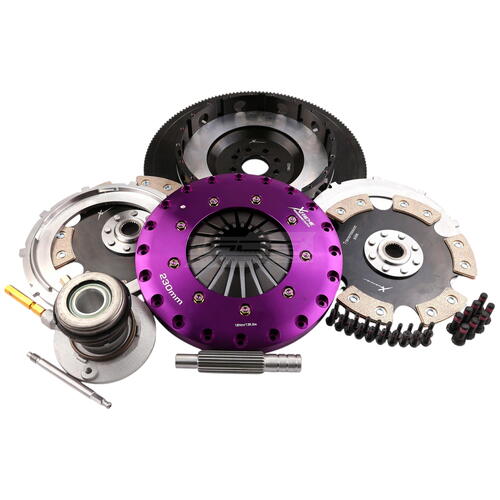 Xtreme Performance Twin-Plate Clutch Kit, Ford FG XR8, Track, 230 mm, Ceramic, Single-Mass Flywheel,