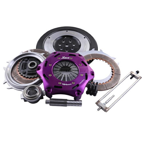 Xtreme Performance Twin-Plate Clutch Kit, Mit Lanc EVO 7-9, Track, 184 mm, Ceramic, Single-Mass Flyw