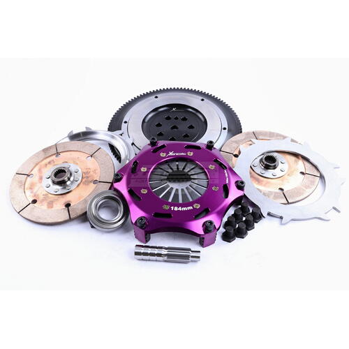 Xtreme Performance Twin-Plate Clutch Kit, Mit Lanc EVO 1-3, Track, 184 mm, Ceramic, Single-Mass Flyw