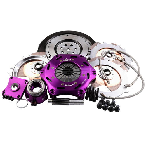 Xtreme Performance Triple-Plate Clutch Kit, Lanc EVO 4-9, Track, 184 mm, Ceramic, Single-Mass Flywhe