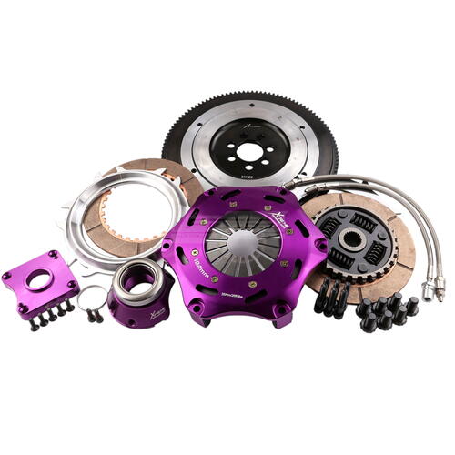 Xtreme Performance Twin-Plate Clutch Kit, Mit Lanc Evox F/W, Track, 184 mm, Ceramic, Single-Mass Fly