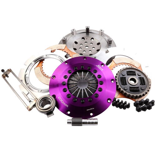 Xtreme Performance Twin-Plate Clutch Kit, Mit Lanc EVO 7-9, Track, 200 mm, Ceramic, Single-Mass Flyw