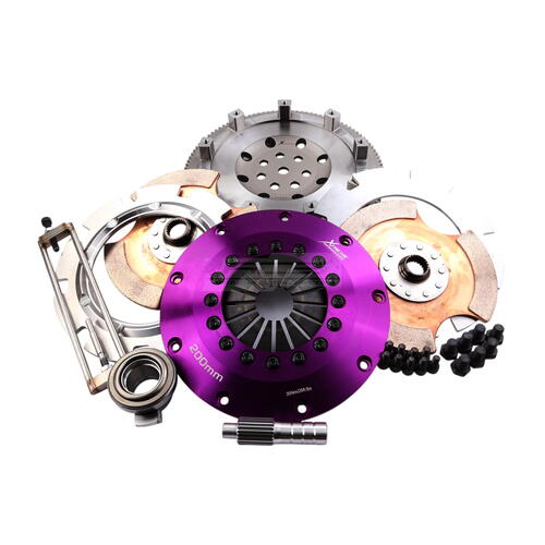 Xtreme Performance Twin-Plate Clutch Kit, Mit Lanc EVO 7-9, Track, 200 mm, Ceramic, Single-Mass Flyw