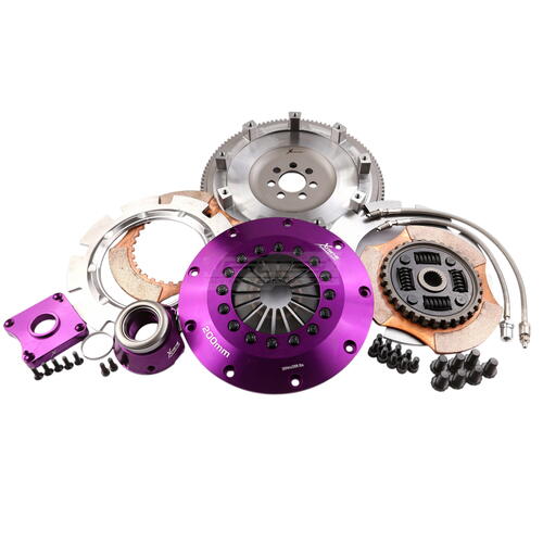 Xtreme Performance Twin-Plate Clutch Kit, Mit Lanc Evox F/W, Track, 200 mm, Ceramic, Single-Mass Fly