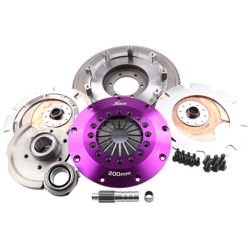 Xtreme Performance Twin-Plate Clutch Kit, Maz RX7 Fcs 1.3L, Track, 200 mm, Ceramic, Single-Mass Flyw
