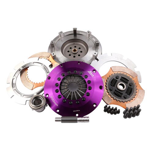 Xtreme Performance Twin-Plate Clutch Kit, Nis 200SX/Sil 2.0L, Track, 200 mm, Ceramic, Single-Mass Fl