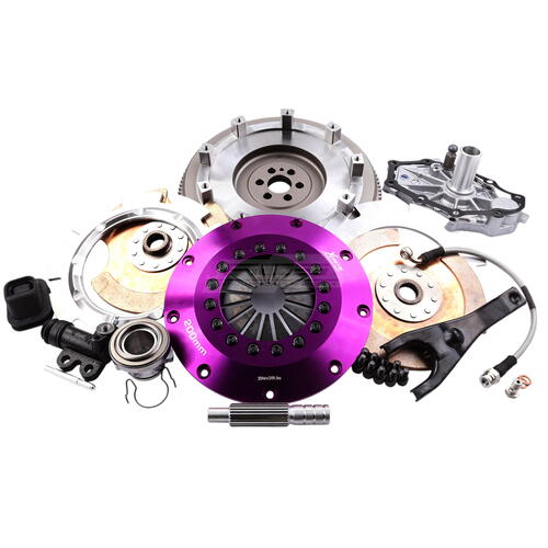 Xtreme Performance Twin-Plate Clutch Kit, Niss RB26DETT, Track, 200 mm, Ceramic, Single-Mass Flywhee