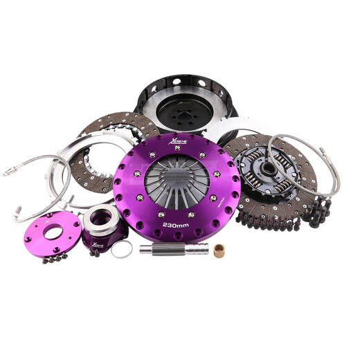 Xtreme Performance Twin-Plate Clutch Kit, Niss R34 GTR, High-Power Street, 230 mm, Organic, Single-M