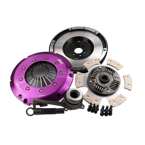 Xtreme Performance Single-Plate Clutch Kit, VW/Aud 6 Bolt, Stage 2R, 240 mm, Ceramic, Single-Mass Fl