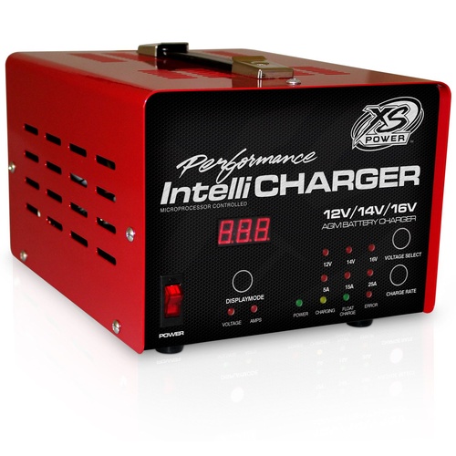 XS Power 12/16V Battery IntelliCharger 5A 15A 25A 110/220V Input, Kit
