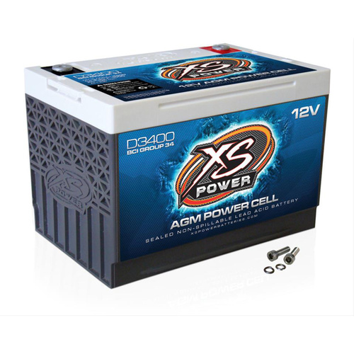 12V BCI Group 34 AGM Battery, Max Amps 3,300A, CA: 1000 Ah:  65,   2500W / 4000W 