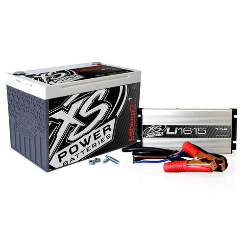 XS Power 16V Lithium Battery Combo Kit, BCI Group 34, Max Amps 2160A, CA:1080, Ah:23.4